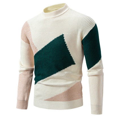 Herren Rollkragenpullover Modern Grafik Design Trendy