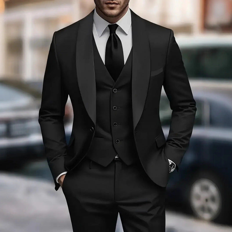 Herren Smokinganzug 3-teilig Elegant Hochwertig