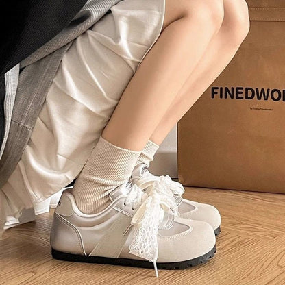 Damen Sneaker Weiche Komfort Schnürschuhe Frauen Sport