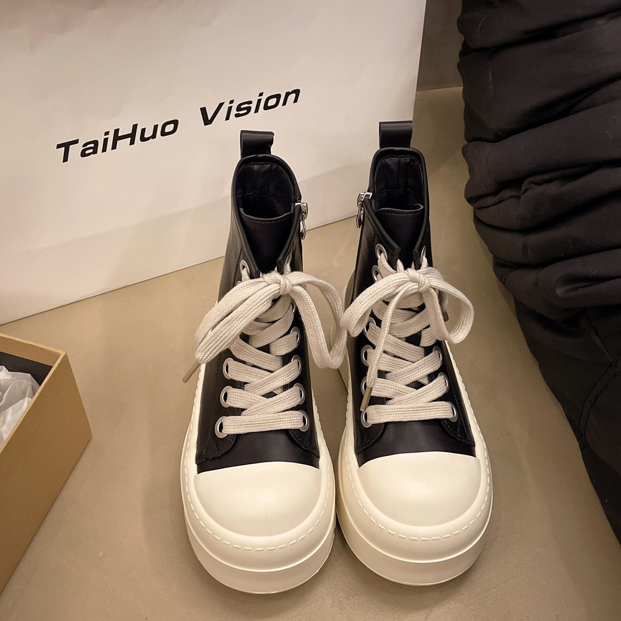Damen Plattform Sneaker Hoch mit Keilabsatz Modern