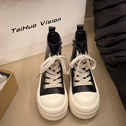 Damen Plattform Sneaker Hoch mit Keilabsatz Modern
