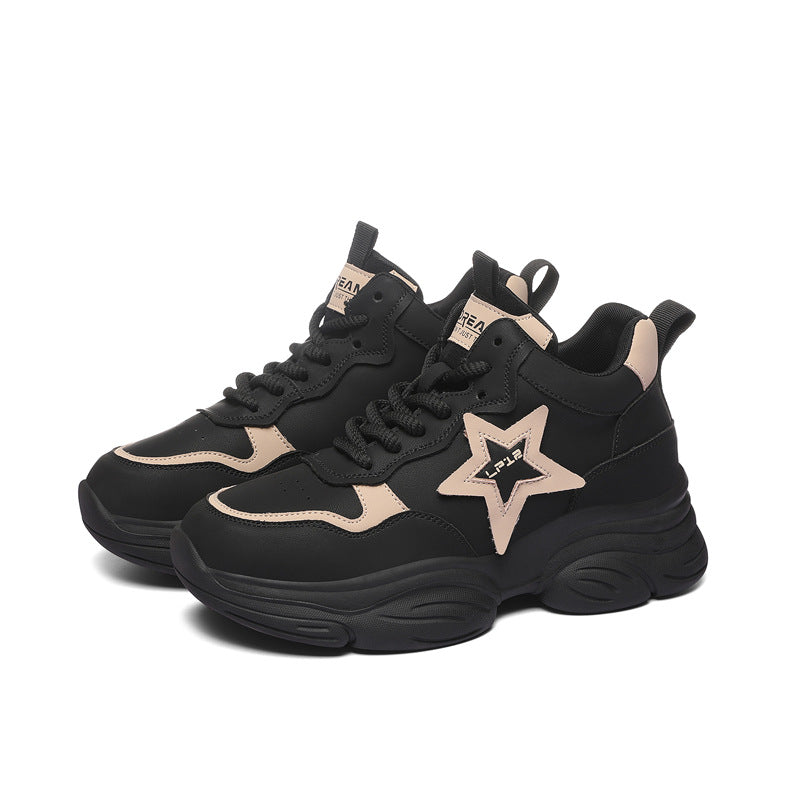 Damen Sportsneaker Chunky Weich Laufsohle Komfort