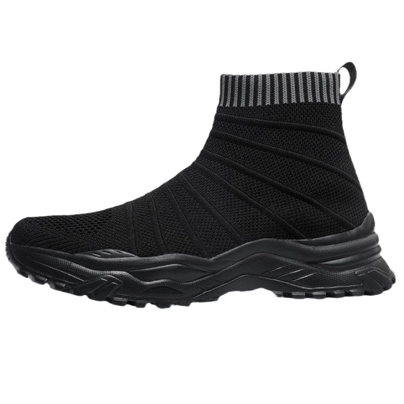 Damen Sneaker Strick Optik Rutschfest Elastisch - BerlinGlamour