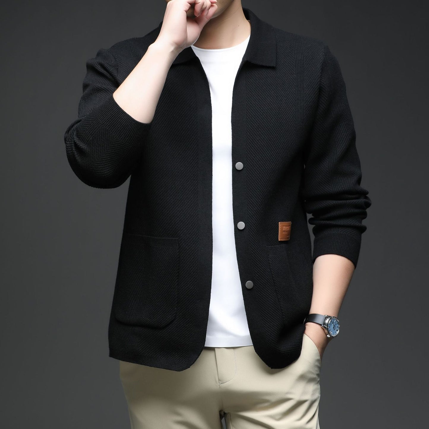 Herren Strickjacke Klassisch Leicht Modisch