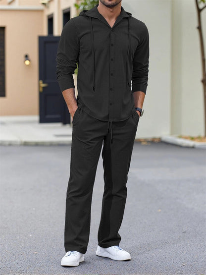 Herren Sportset Mit Kapuze Elastischer Bund Modern