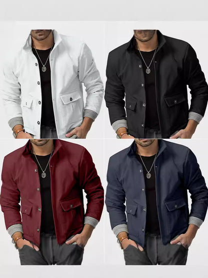 Herren Cordjacke Bequem Lässig Mit Taschen - BerlinGlamour