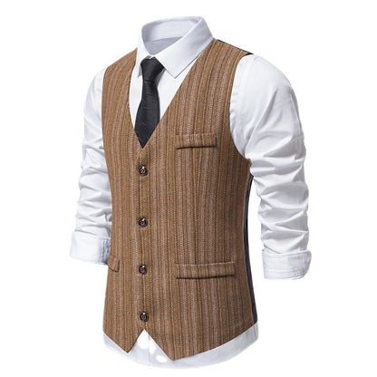 Herren Anzugweste Elegante Strukturmuster Slim Fit