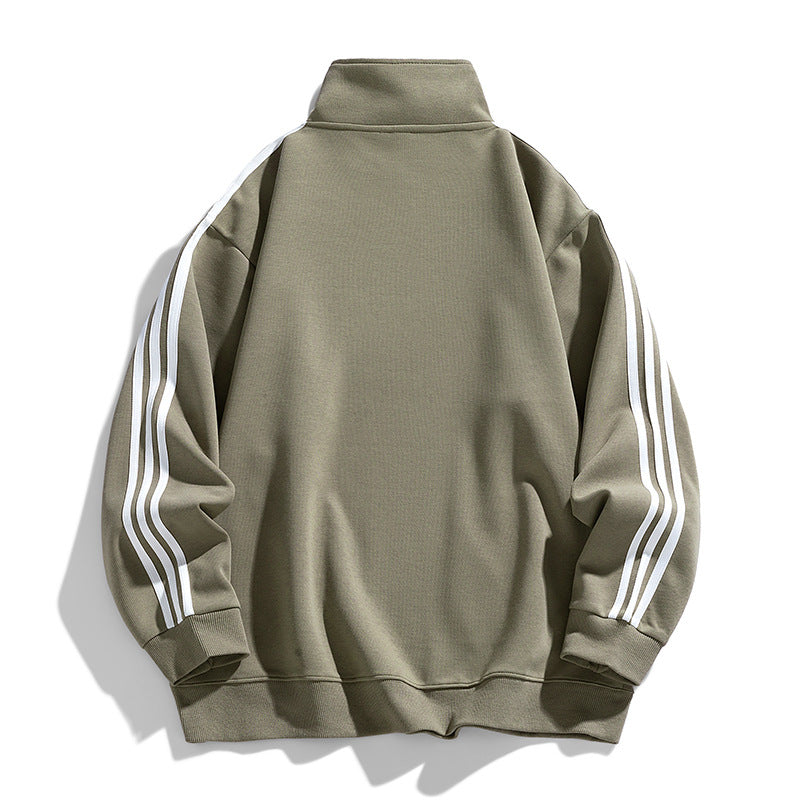 Herren Sportpullover mit Seitentaschen Modern Funktionell