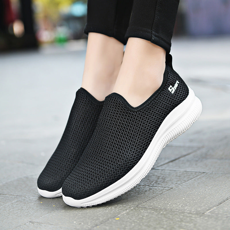 Damen Slip-On Schuhe Atmungsaktiv Rutschfest Freizeit
