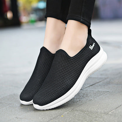 Damen Slip-On Schuhe Atmungsaktiv Rutschfest Freizeit