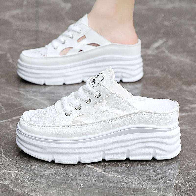 Damen Plateausneaker Sportlich Atmungsaktiv Lässig