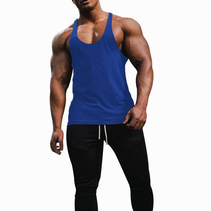 Herren Sport Tanktop Atmungsaktiv Racerback Baumwolle