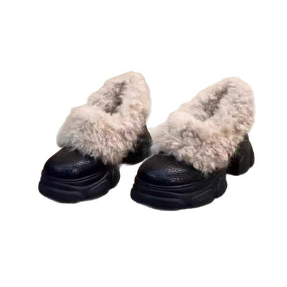 Damen Clogs Flauschig Rutschfest Trendy