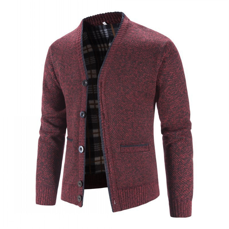 Herren Strickjacke Karomuster Modern Trendy
