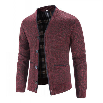 Herren Strickjacke Karomuster Modern Trendy
