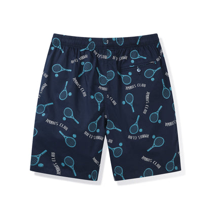 Herren Badeshorts Tennis Motiv Elastisch