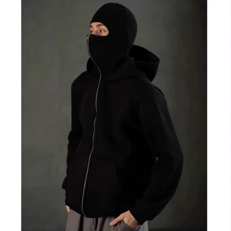 Herren Kapuzenpullover Großes Modell Reißverschluss Oversized