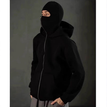Herren Kapuzenpullover Großes Modell Reißverschluss Oversized