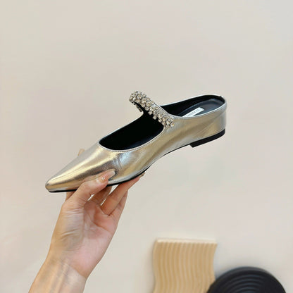 Damen Ballerinas Elegant Strass Schuhe Damenmode - BerlinGlamour