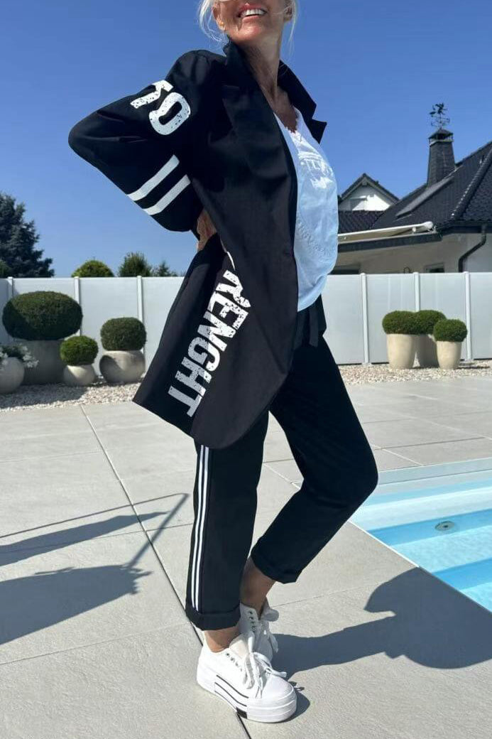 Stylischer Trenchcoat Zweiteiler Satz Damen