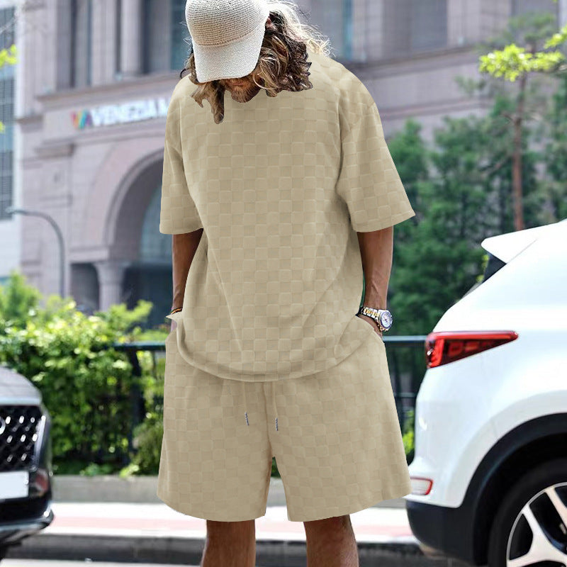 Herren Sportensemble Kariert Modern Streetwear