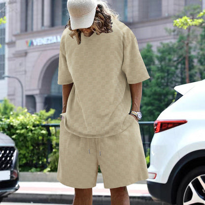 Herren Sportensemble Kariert Modern Streetwear