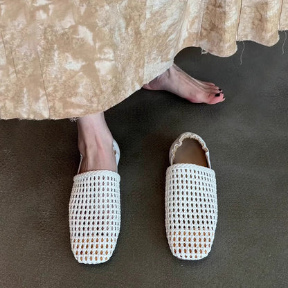 Damen Slipper Bequem Lässig Luftig Mit Netzdesign - BerlinGlamour