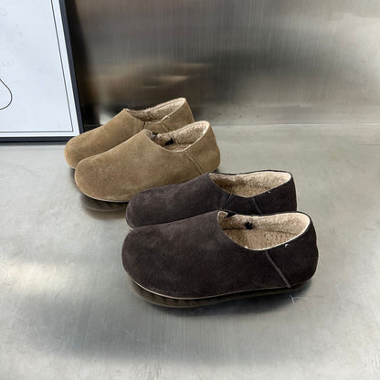 Weiche Hausschuhe Damen Wildleder Kuschelig Warm