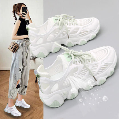Damen Laufschuhe Sportlich Atmungsaktiv Federnd