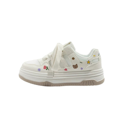 Damen Sneaker Weich Bequem Mit Applikationen