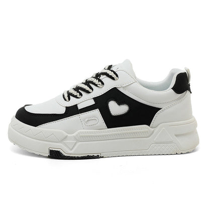 Damen Sneaker Chunky mit Herz Dekoration bequem