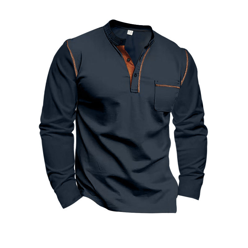 Herren Langarmshirt Modern Lässig mit Cooler Optik