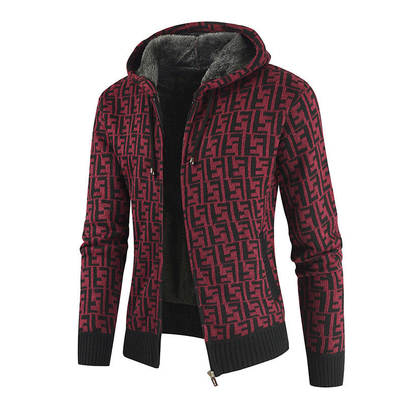 Herren Winterjacke Warm Gefüttert Kapuze