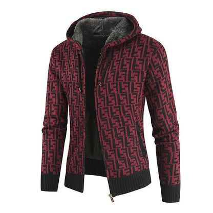 Herren Winterjacke Warm Gefüttert Kapuze