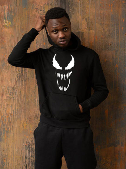Herren Pullover Kapuze mit auffälligem Print Trendy Mode - BerlinGlamour