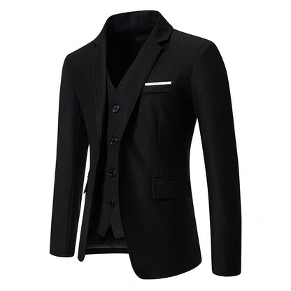 Herren elegant ausgestattetes Anzugset mit Blazer, Weste und Hose BerlinGlamour.