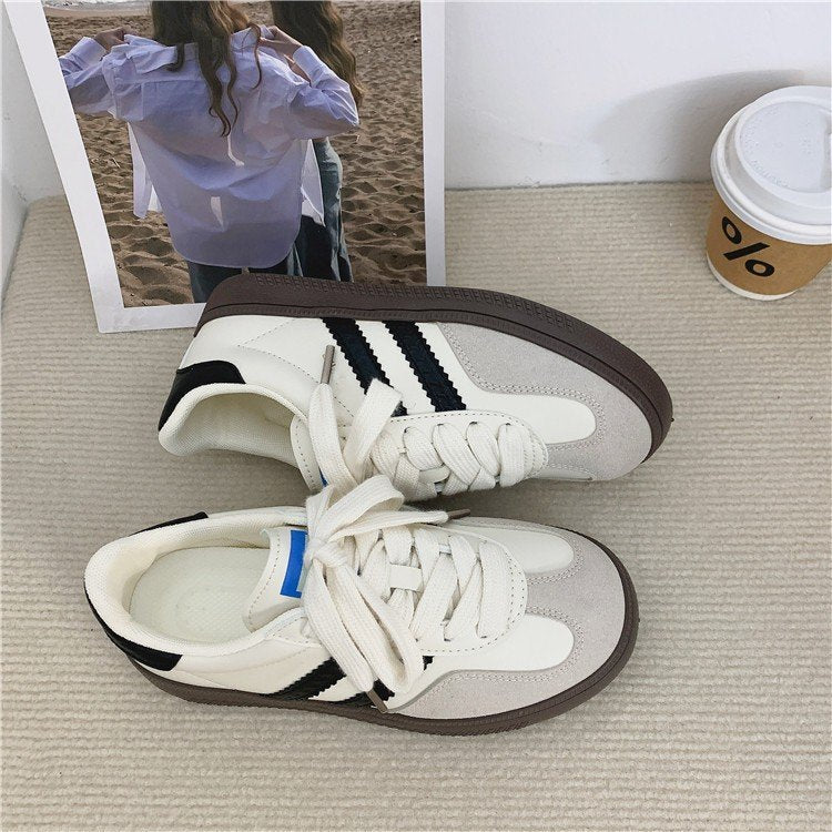 Damen Sneaker Sportlich Vintage Style Schuhe