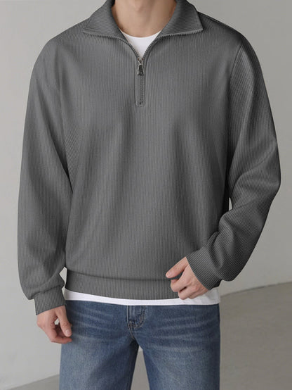 Herren Pullover Lässig Mit Reißverschluss Casual