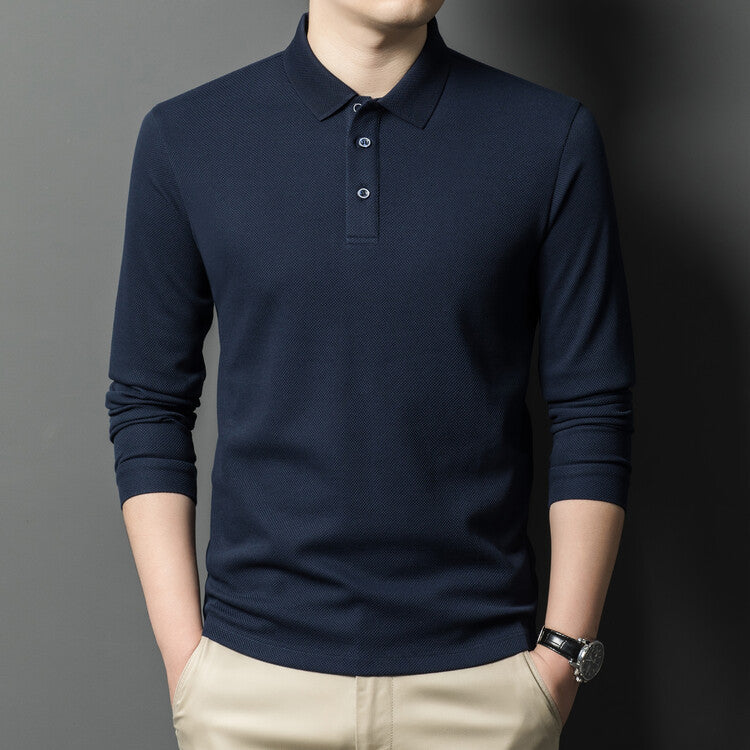Herren Poloshirt Langarm atmungsaktiv Hochwertig