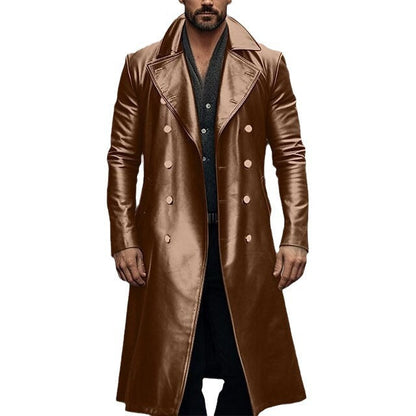 Herren Trenchcoat Übergroß Eleganter Langmantel Wasserabweisend