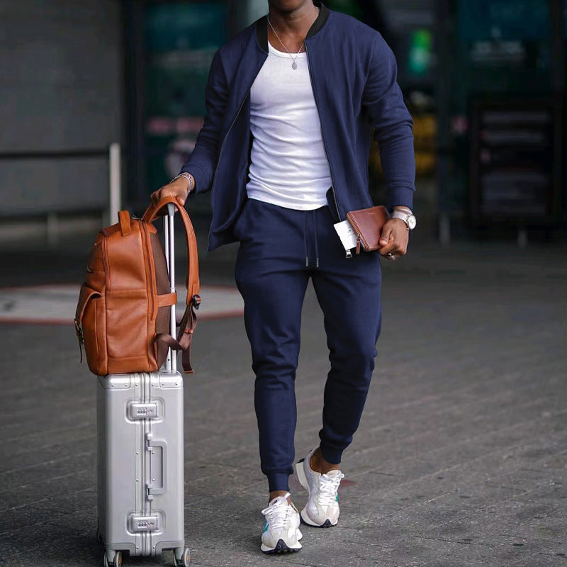Herren Reise-Set Sportlich Leicht Jacke Jogginghose