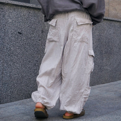 Herren Cargo-Hose aus Leinen atmungsaktiv bequem