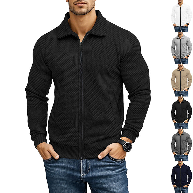 Herren Kapuzenjacke Bequem Stylisch Strukturiert