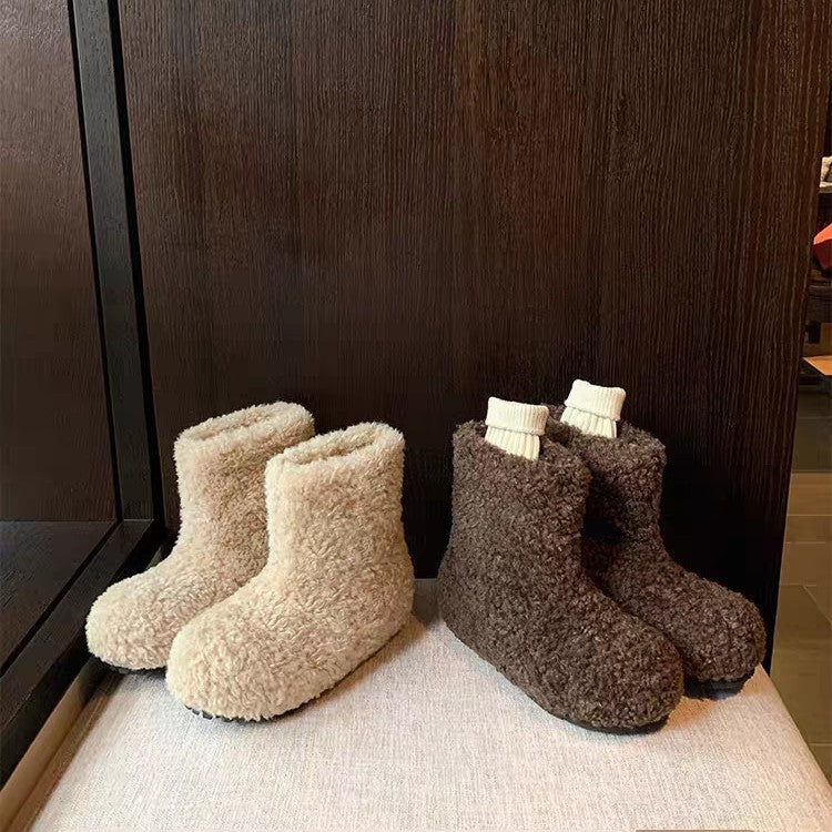 Damen Hausschuhe Kuschelig Teddy Fleece Rutschfest - BerlinGlamour