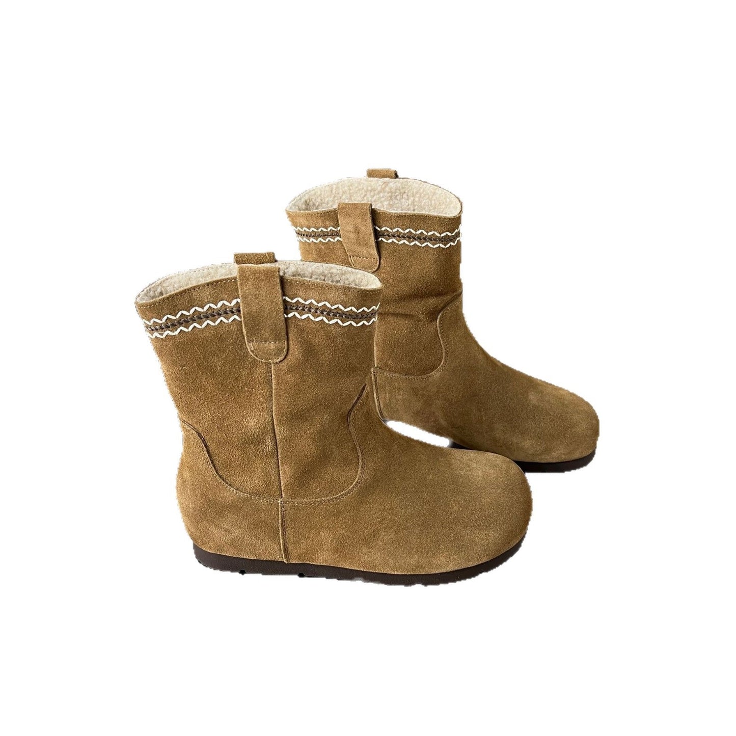 Damen Stiefel Wildleder Elegante Warm mit Innenfutter