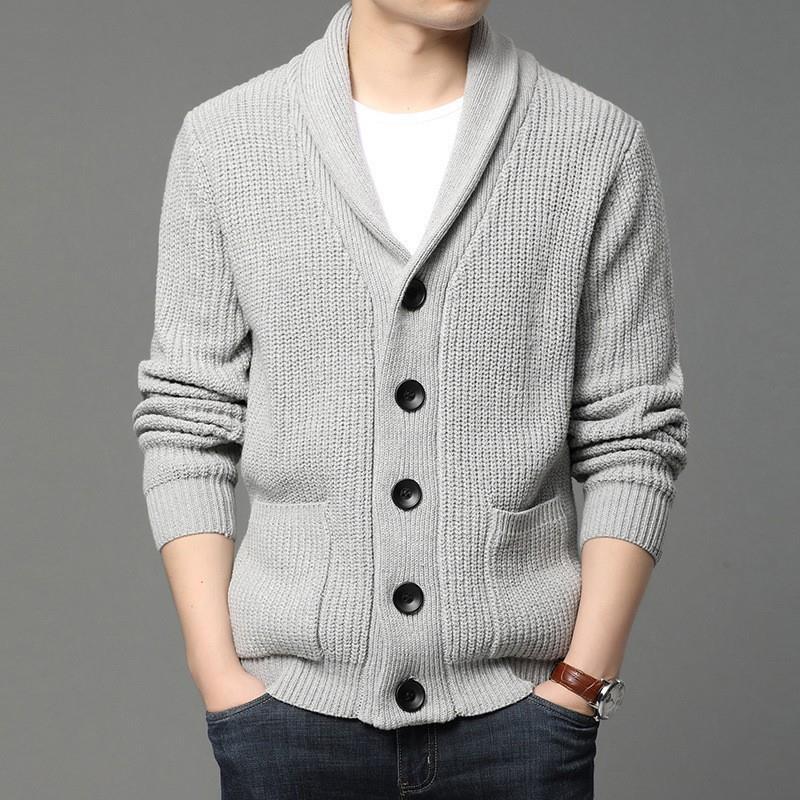 Herren Strickjacke Kuschelig Modern mit Taschen