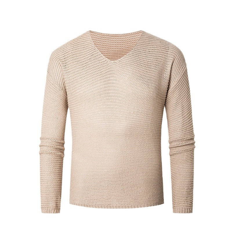 Herren Strickpullover V-Ausschnitt Atmungsaktiv Modern