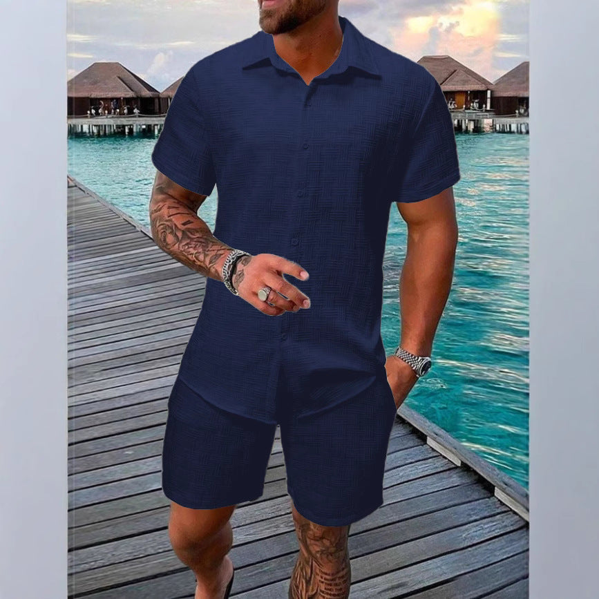 Herren Strandbekleidung Set Kurzarm Sommer Modern