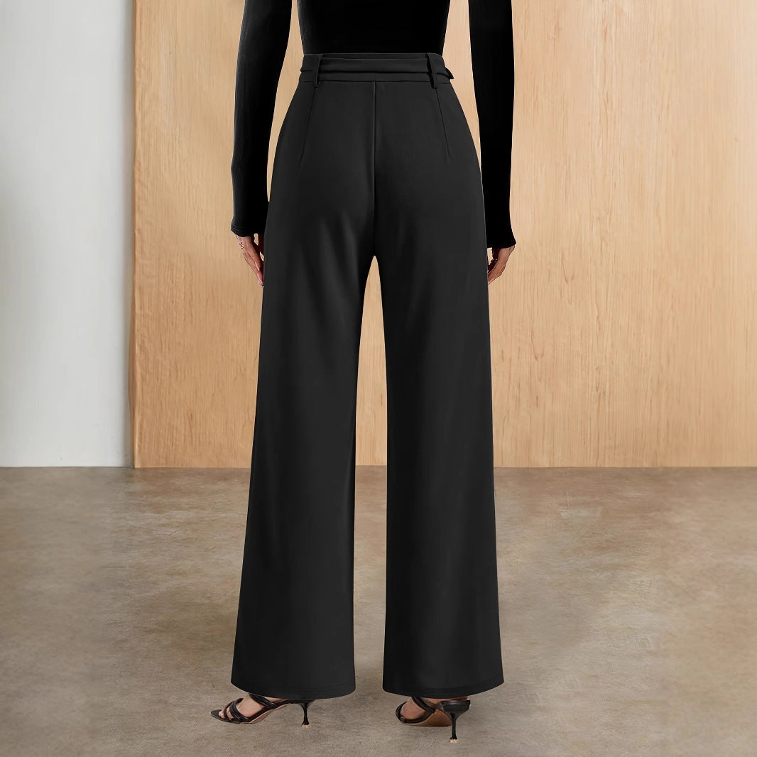 Damenhose Boucle Weitbein Elegante Damen Hose