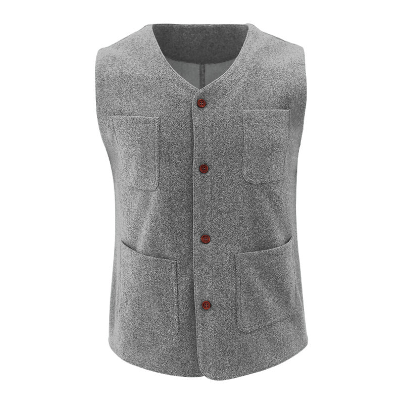 Herren Weste Warm Isoliert Mit Taschen Modern